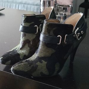 Camo ankle booties